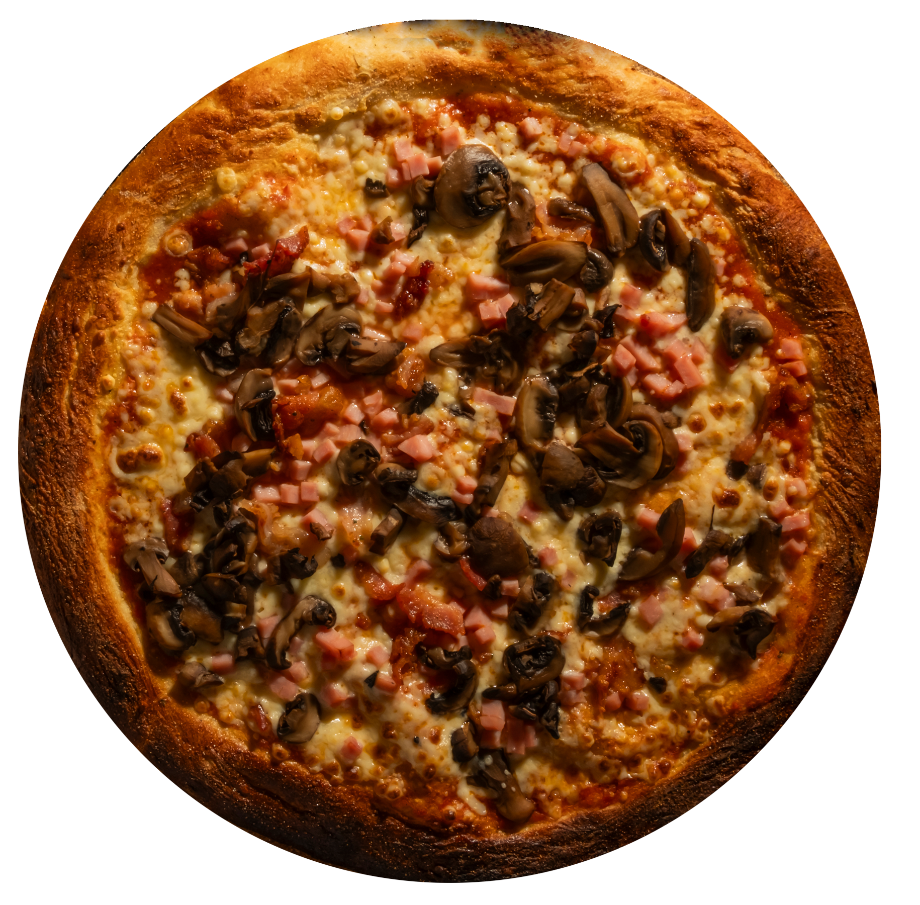 jamon-tocino-y-champiñones